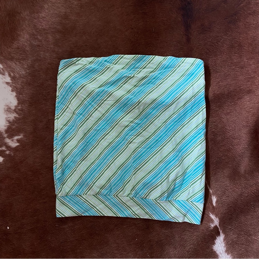 LOFT Striped Tube Top in Blue and Green